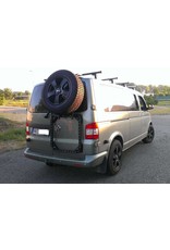 VW T5/6 rear LEFT door carrier system "modular" suitable fo carrying spare wheel, canister, etc.