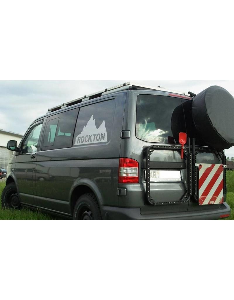 VW T5/6 rear LEFT door carrier system "modular" suitable fo carrying spare wheel, canister, etc.