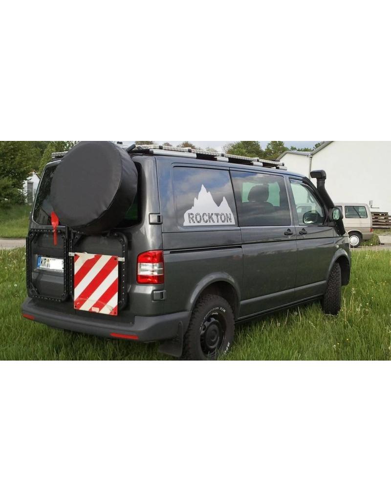 VW T5/6 rear LEFT door carrier system "modular" suitable fo carrying spare wheel, canister, etc.