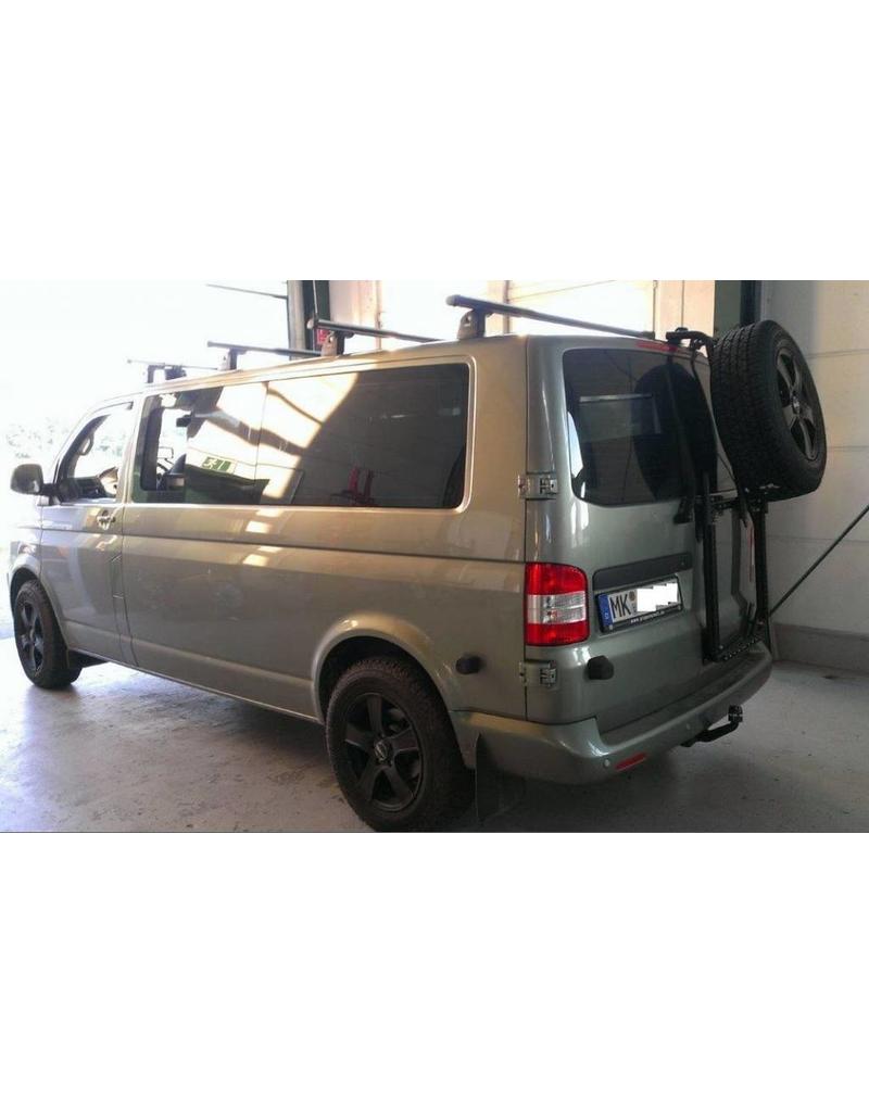 VW T5/6 rear RIGHT door carrier system "modular" suitable fo carrying spare wheel, canister, etc.