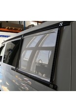 Lateral airline rail lashing system for VW California T5 / T6, left side in front of the rear left window