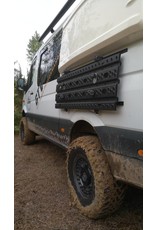 GTV-VAN Fold-down system for lateral attachment of recovery boards to the Mercedes Sprinter or others.