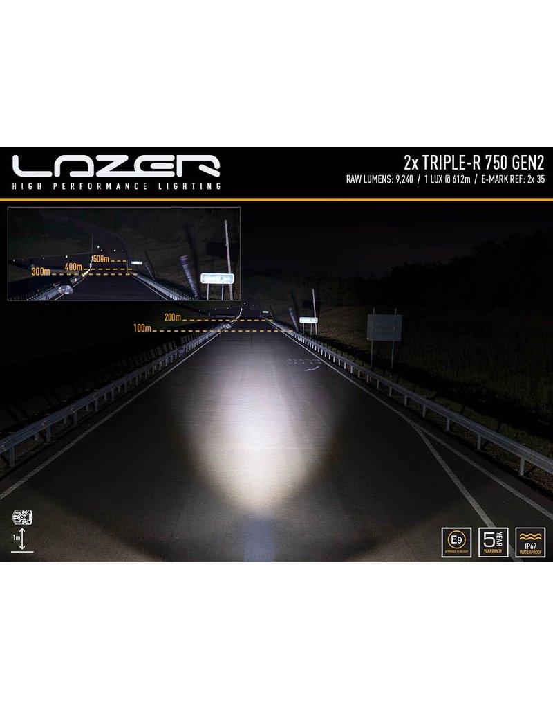 Kit intégration LAZER LED homologué Feux de route FIAT DUCATO (2014-2021)