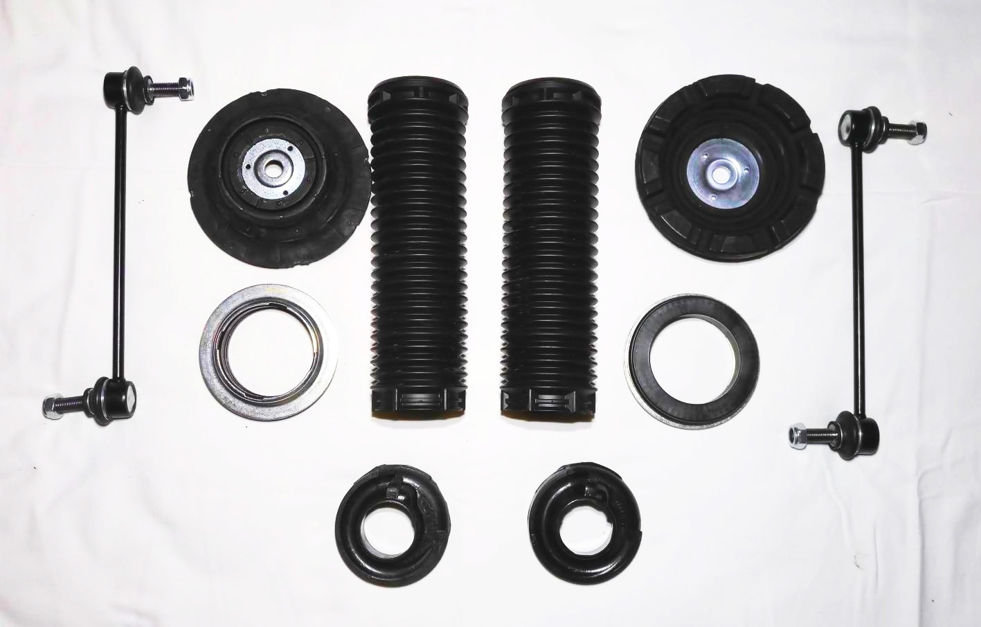 Kit de réparation et d'accessoires pour kit de rehausse ou pour un remplacement des amortisseurs et / ou des ressorts pour l'essieu avant et / ou l'essieu arrière pour VW T 5/6