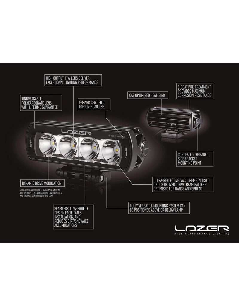 Kit intégration LAZER LED ST4 Evolution homologué Feux de route pour Mercedes Vito/classe V 447 (2020+)