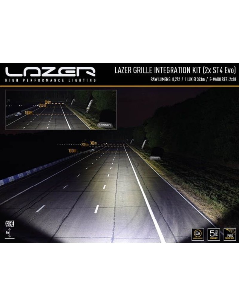Kit intégration LAZER LED ST4 Evolution homologué Feux de route pour Mercedes Vito/classe V 447 (2020+)