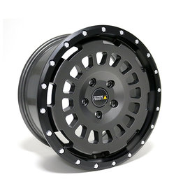 AT Alufelge  8X17 ZOLL IN SEIDENMATT STONE, KONKAV FÜR VW T5, T6, T6.1, AMAROK / ET40 (T6.1 = ET37 inkl. 3mm Platten), 5x120/65