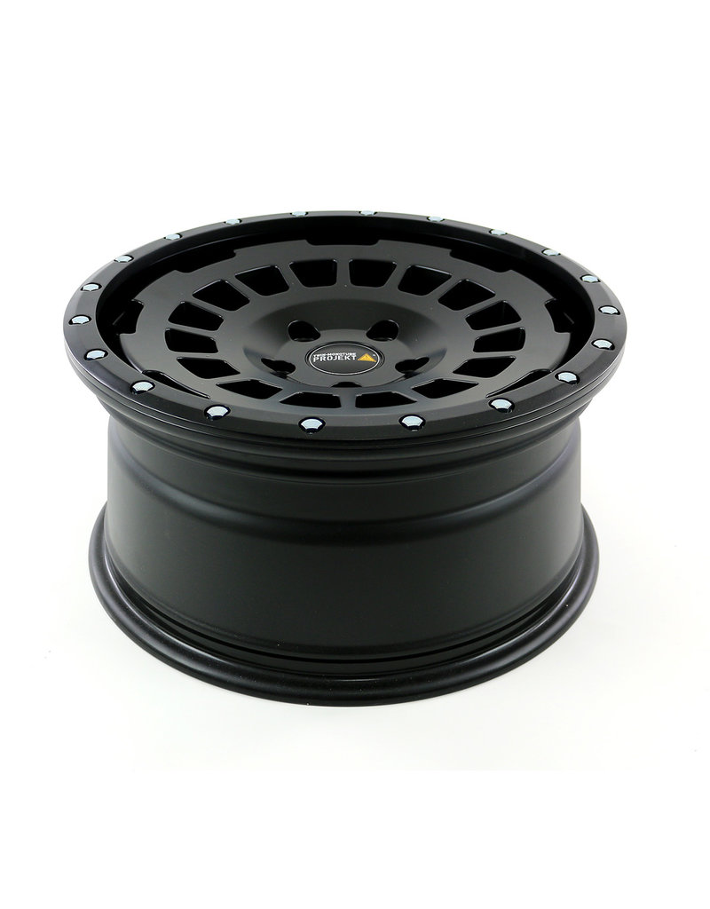 TWIN-MONOTUBE-PROJEKT-AT Alufelge 8X17 ZOLL IN SEIDENMATT BLACK , KONKAV FÜR VW T5, T6, T6.1, AMAROK / ET40 (T6.1 = ET37 inkl. 3mm Platten), 5x120/65