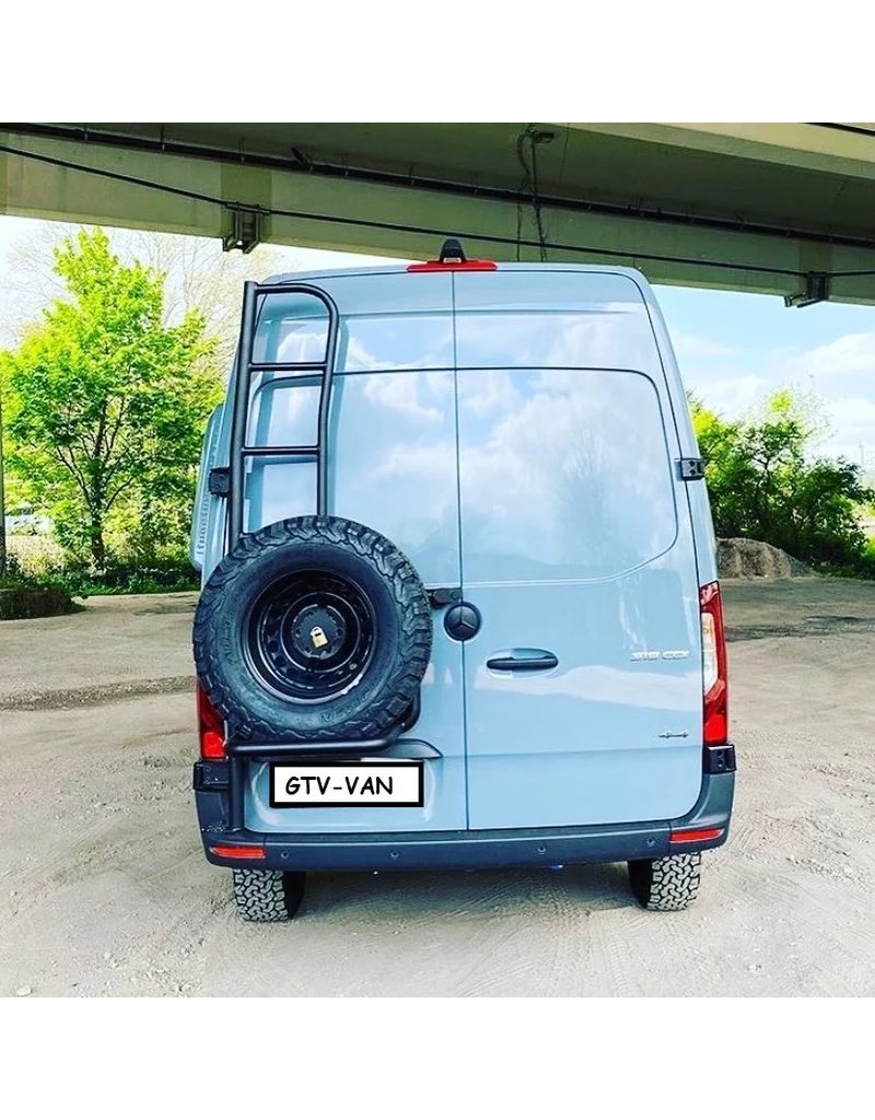 Porte roue avec échelle pour Mercedes Sprinter 906 pour portes à 180 °