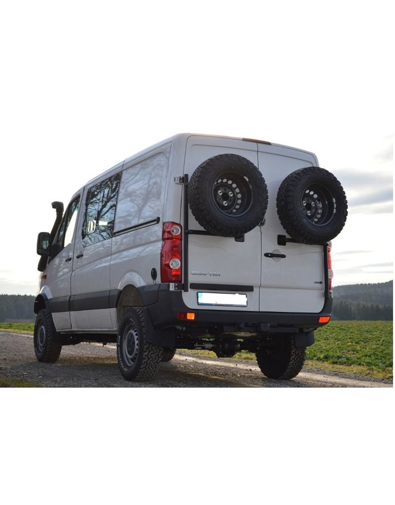 VW Crafter I / Sprinter 906  spare wheel carrier on left or right door (180°door)