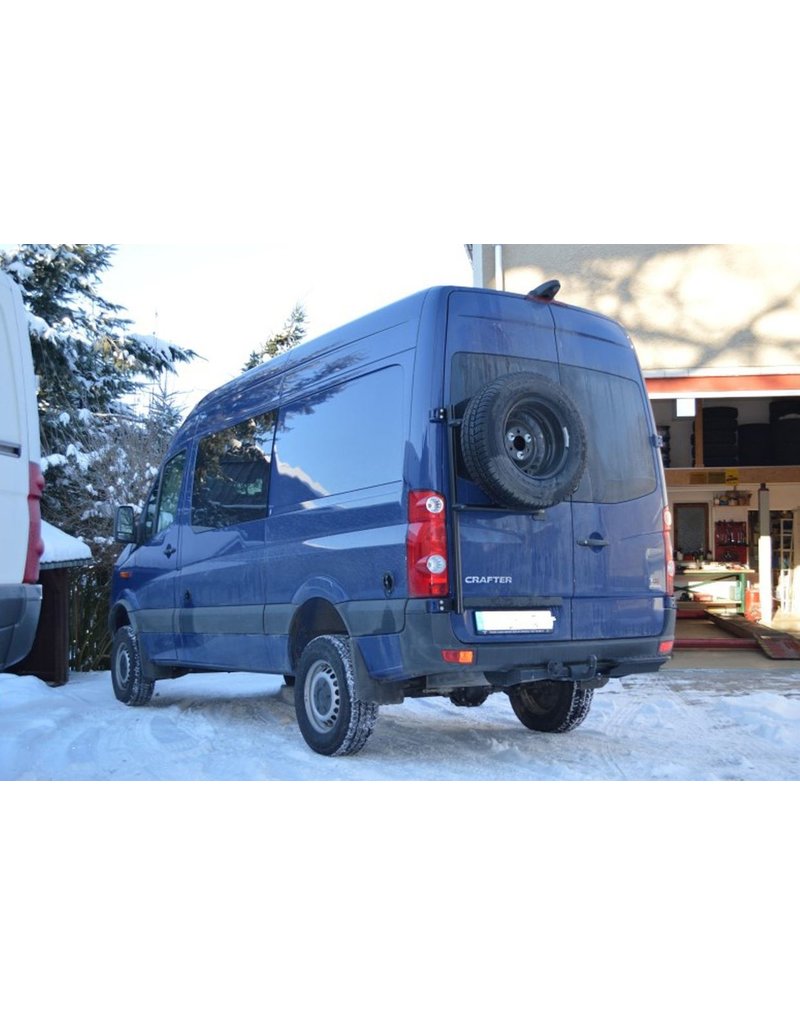 VW Crafter I / Sprinter 906  spare wheel carrier on left or right door (180°door)