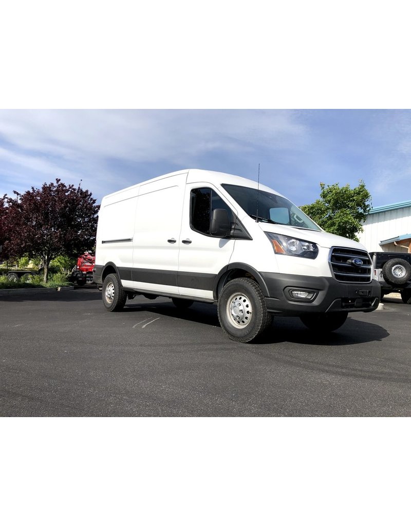 5,1 cm TOPO 2.0 Kit de rehausse complet pour essieux avant et arrière - FORD TRANSIT (2018+, 2WD & 4x4, pneus SIMPLE ou jumelés) BY VAN COMPASS