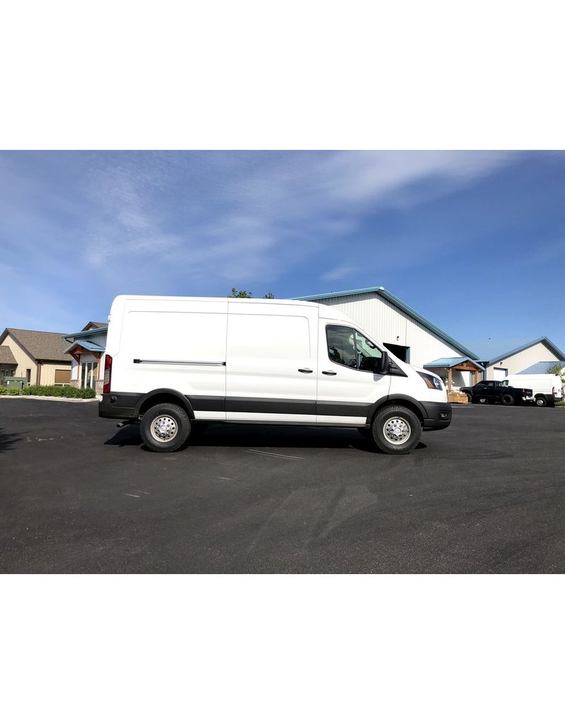 5,1 cm TOPO 2.0 Kit de rehausse complet pour essieux avant et arrière - FORD TRANSIT (2018+, 2WD & 4x4, pneus SIMPLE ou jumelés) BY VAN COMPASS
