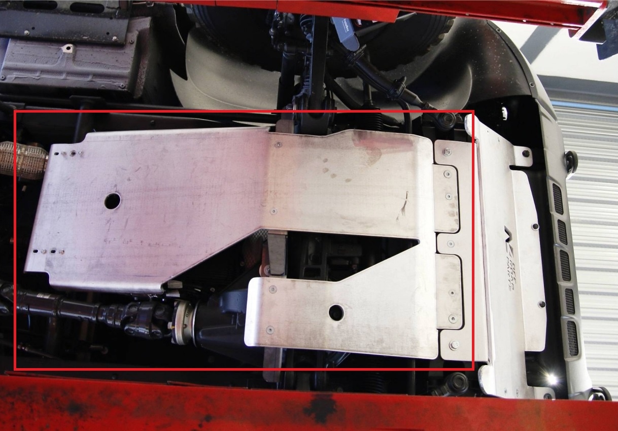 IVECO DAILY 4x4 10/2019+ Ski de protection aluminium 6mm - nez de pont avant et boîte de vitesses