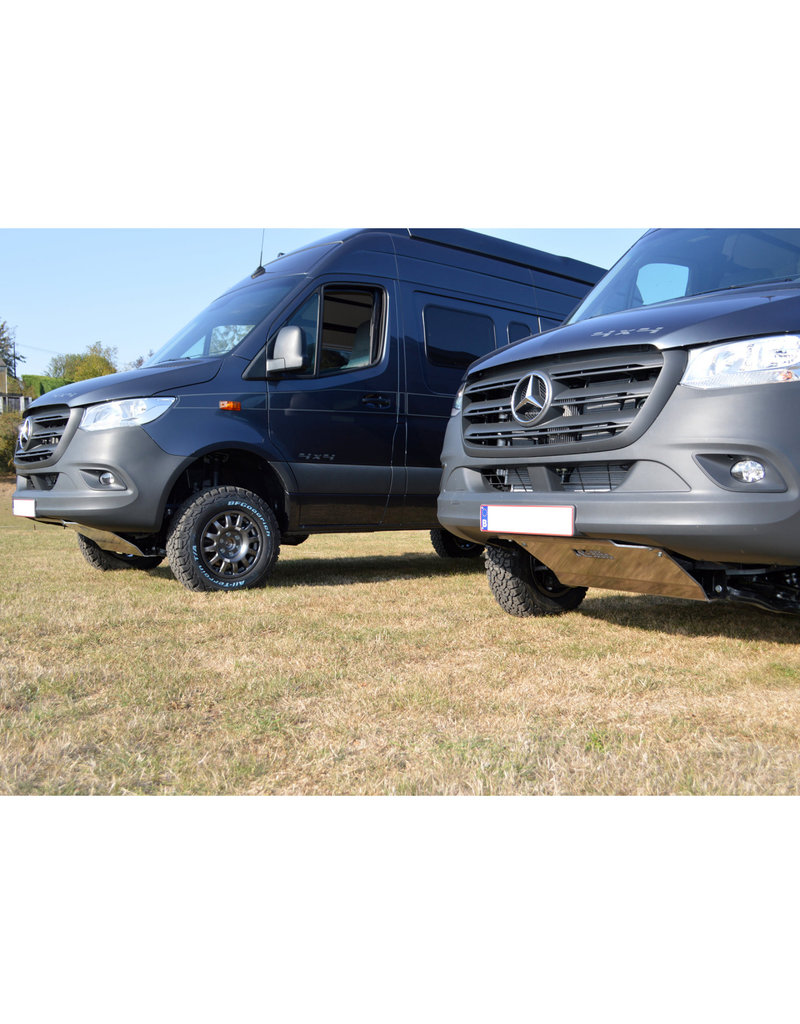 Mercedes Sprinter 907 4x4 blindage moteur en alu 8 mm