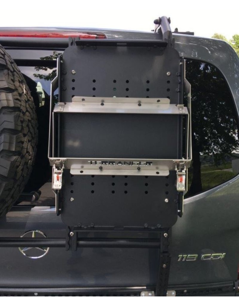 Aluminum box carrier module, for modular rear carrier system on VW T5 / T6, MB Vito or others