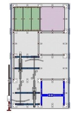 GTV-GMB VW T3 galerie de toit modulaire pour DOKA=double cabine (2 modules) - kit complet Aluminium recouvert de poudre noire ou en alu nu
