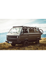 GTV-GMB VW T3 modular roof rack system for DOKA=crew cabin (2 modules) - complete kit black powder coated or natural aluminum 