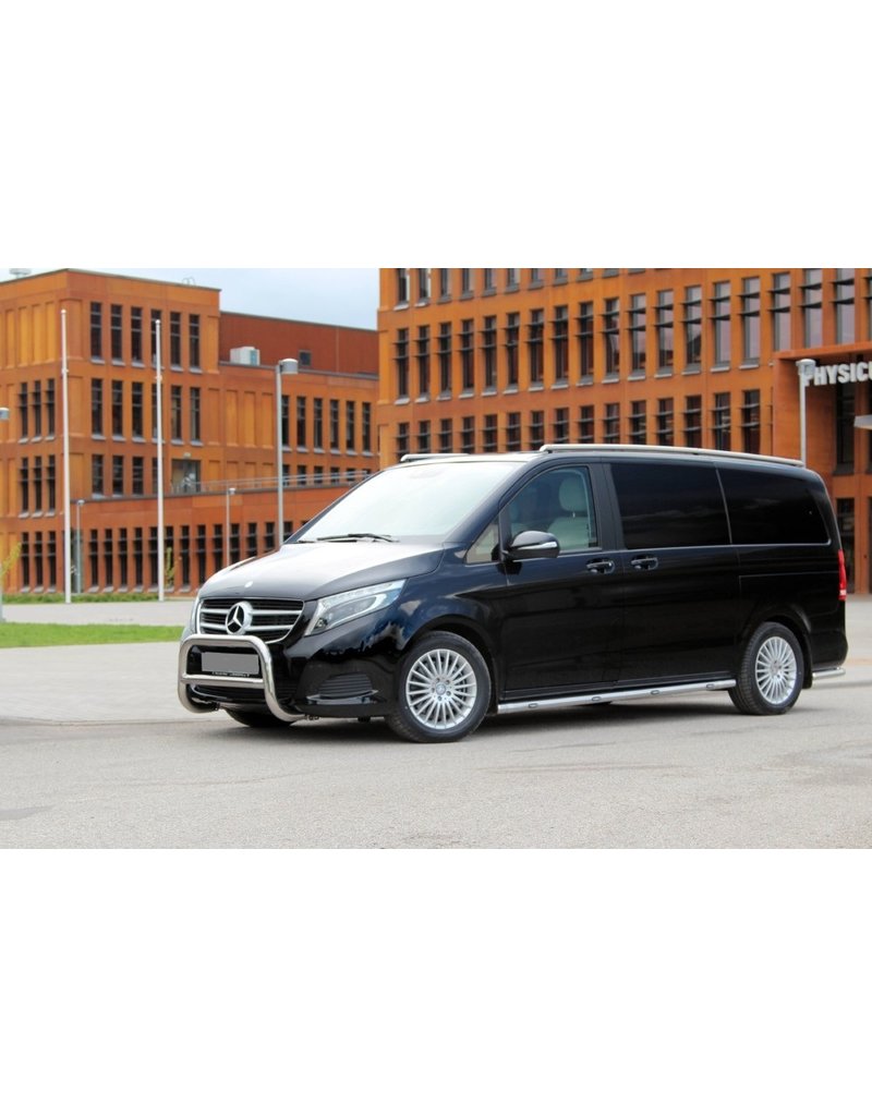 Pare buffle avant 70 mm version poli ou noir pour Mercedes Benz 447 (classe V & Vito)