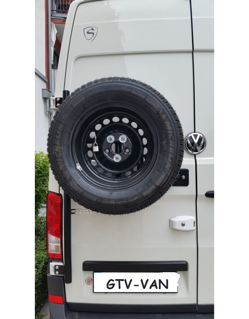 VW Crafter II / MAN TGE  - Porte roue sur porte arrière gauche (porte à 180°)