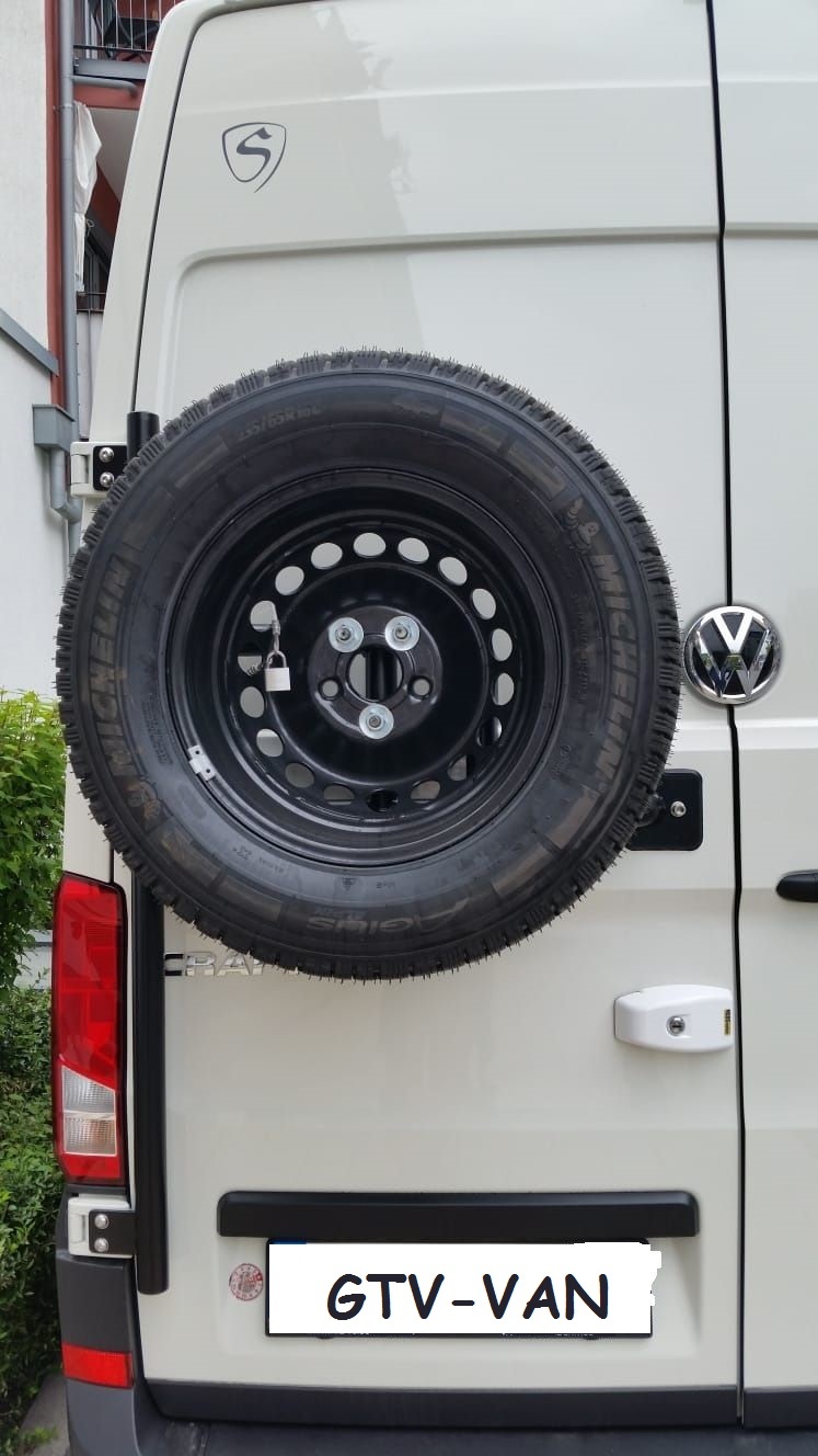 Porte roue / porte tout sur hayon pour Volkswagen Transporter T6 - GTV-VAN