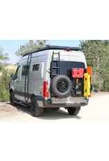 Aluminess Rear Door Ladder with Tire/Box Carrier for Sprinter 907/VS30 with 180° or 270°