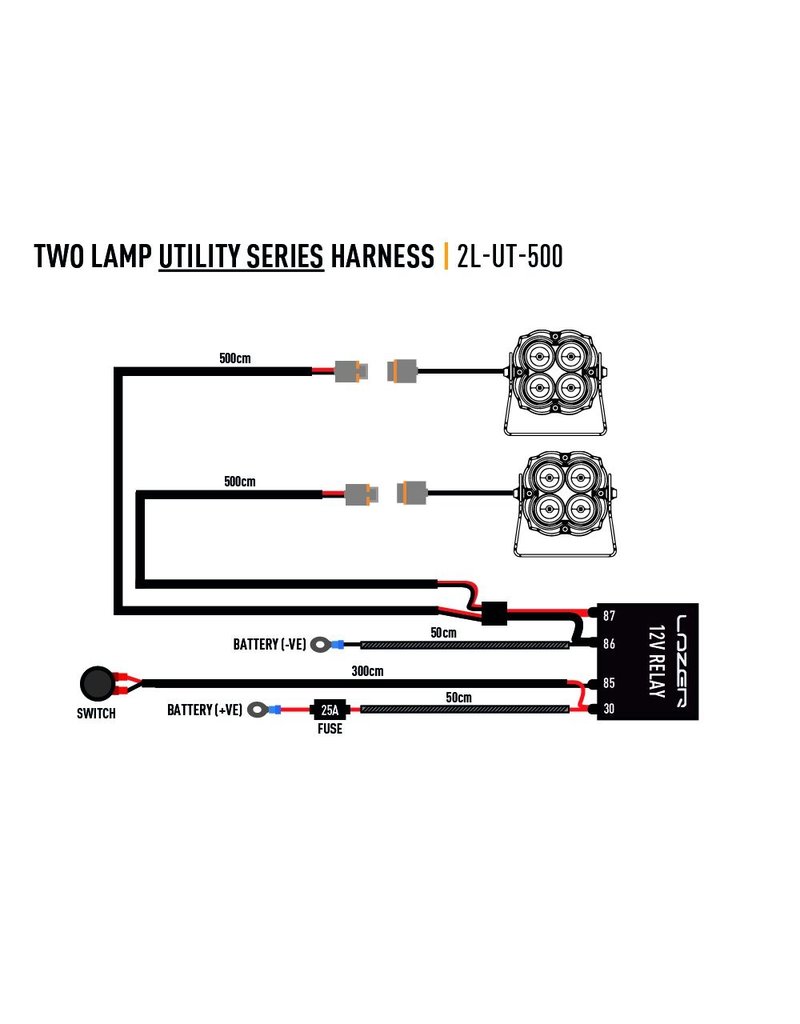 KIT DE CÂBLAGE DE LA SÉRIE LAZER UTILITY, 12V