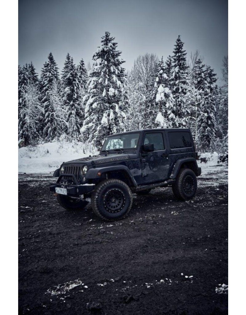 Jante aluminium AT (all terrain) de TWIN-MONOTUBE-PROJEKT 8X17 BLACK MAT, CONCAVE POUR Jeep Wrangler incl. Unlimited