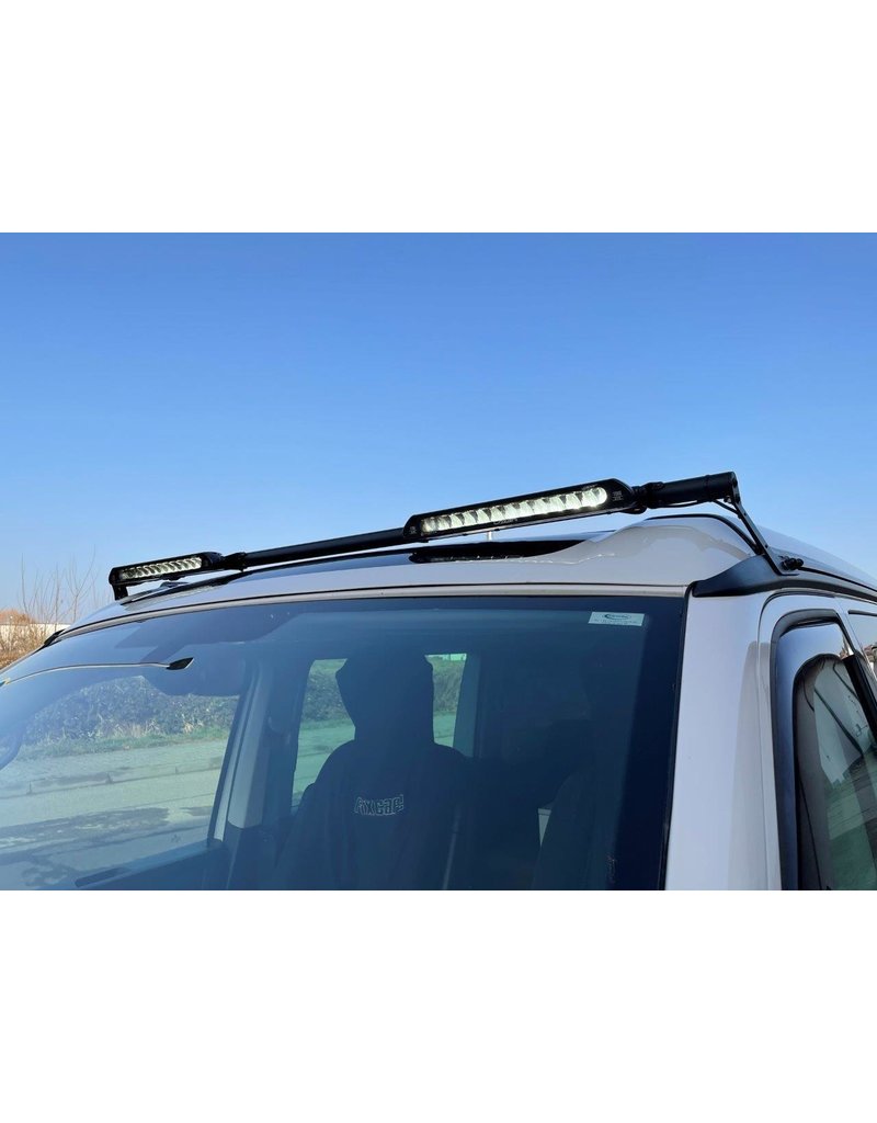 Support de toit pour phares additionnels à LED pour VW T5 - T6.1 California, fixation aux multirails