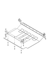 blindage moteur 4 mm en aluminium embouti pour - Fiat Ducato 250 / Citroën Jumper II / Peugeot Boxer II 