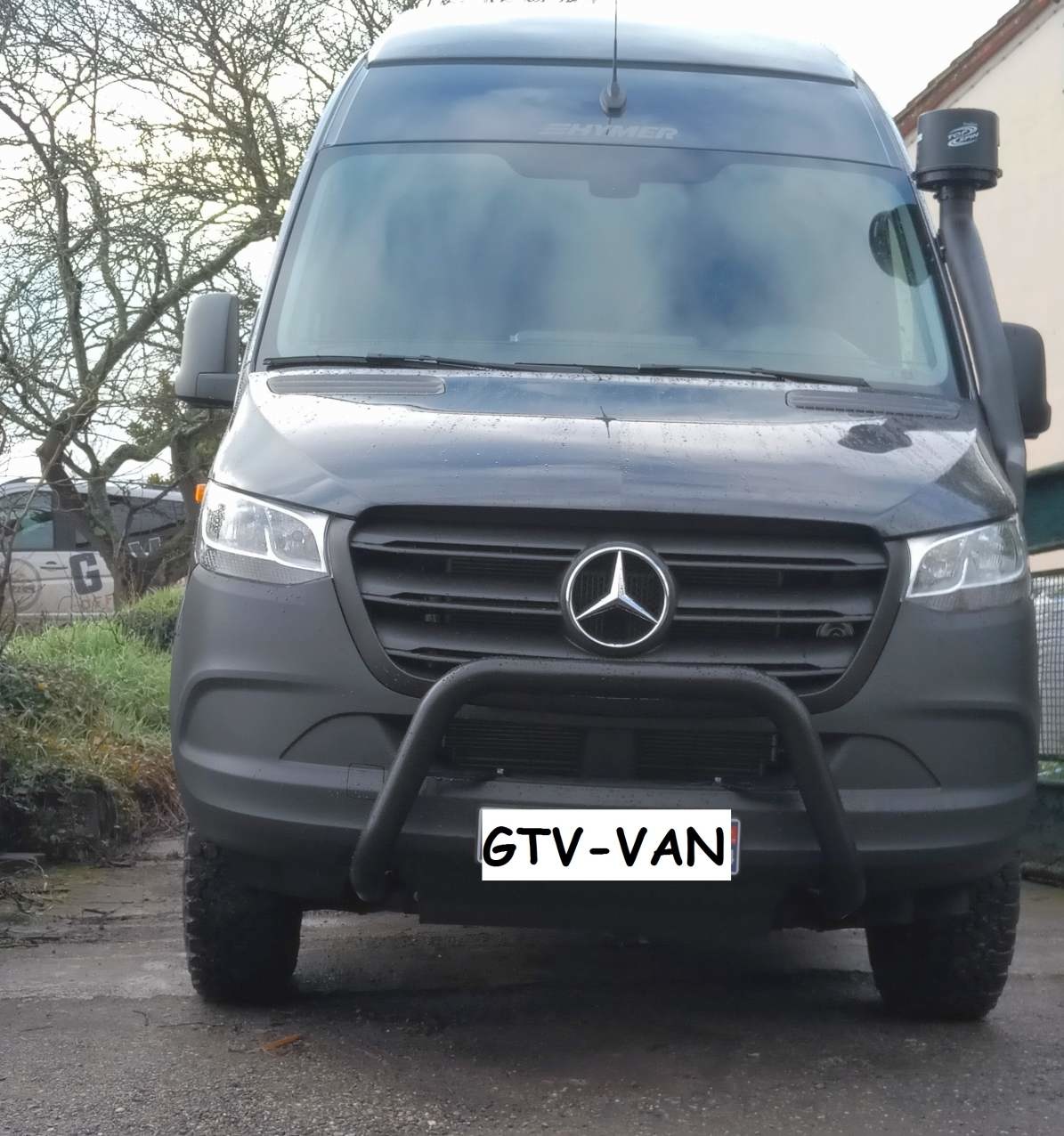 Pare buffle avant 70 mm version poli ou noir pour Mercedes Benz 447 (classe  V & Vito)