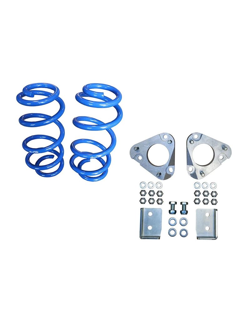 5,1 cm TOPO 2.0 Kit de rehausse pour ESSIEU AVANT - FORD TRANSIT (2013+, 2WD & 4x4, pneus SIMPLE ou jumelés) BY VAN COMPASS