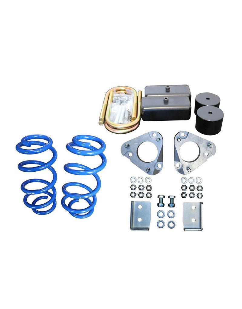 5,1 cm TOPO 2.0 Kit de rehausse complet pour essieux avant et arrière - FORD TRANSIT (2018+, 2WD & 4x4, pneus SIMPLE ou jumelés) BY VAN COMPASS