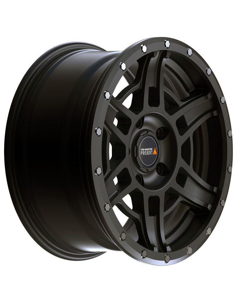 Jante alu TWIN-MONOTUBE-PROJEKT-AT5 (All Terrain) 8JX17H2 ET40 5x120 NOIR SATINÉ, CONCAVE POUR VW T5, T6, T6.1