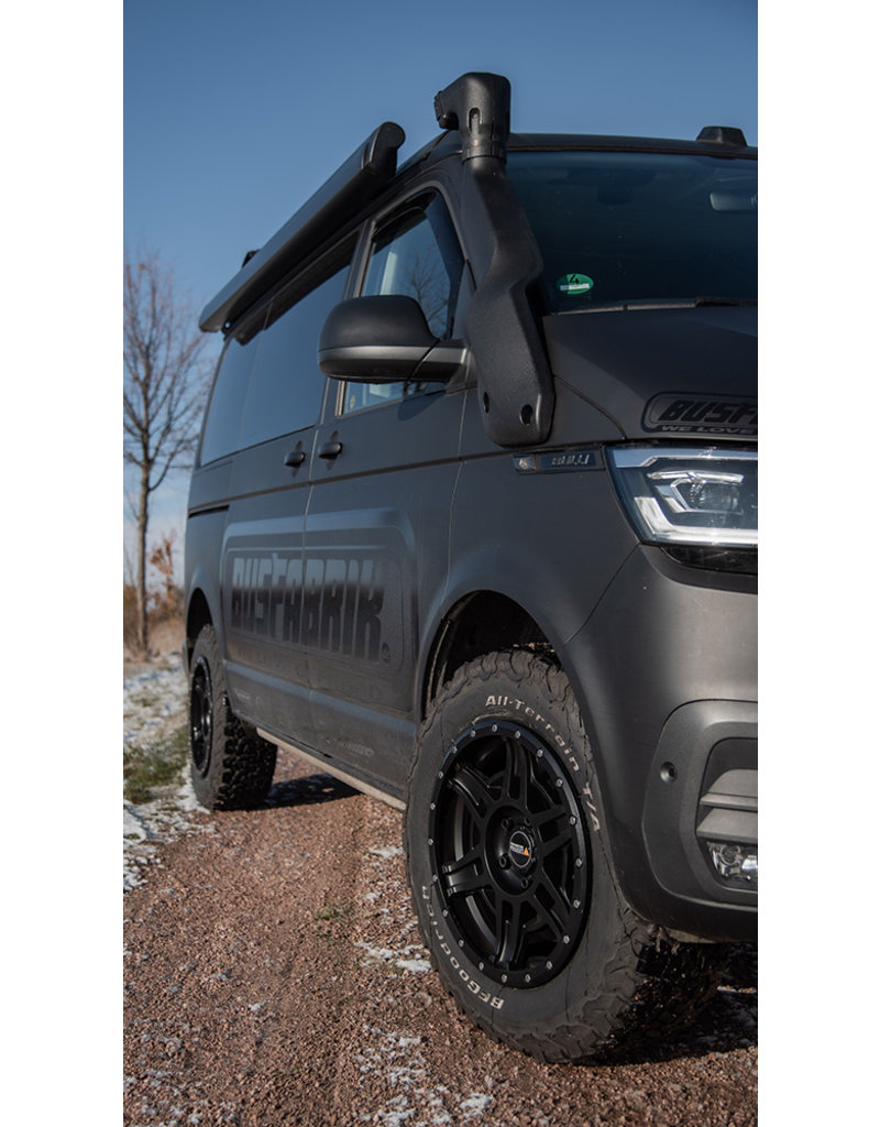 Jante alu TWIN-MONOTUBE-PROJEKT-AT5 (All Terrain) 8JX17H2 ET40 5x120 NOIR SATINÉ, CONCAVE POUR VW T5, T6, T6.1