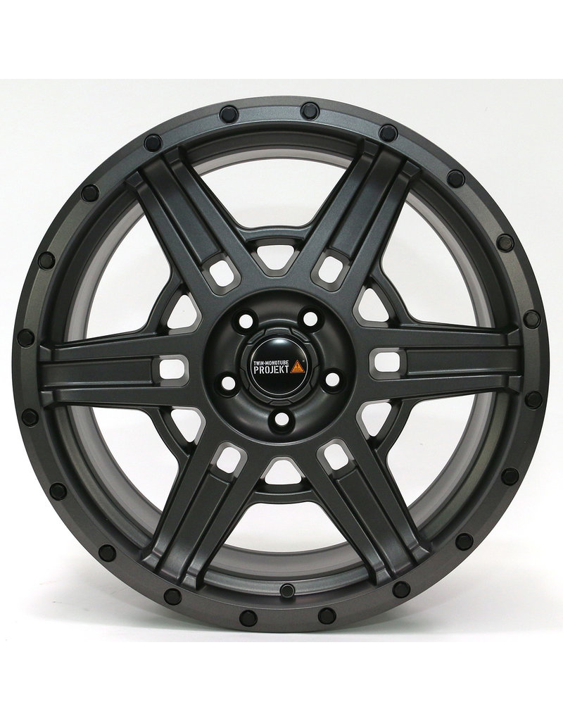 TWIN-MONOTUBE-PROJEKT-AT5 (All Terrain) rim 8JX17H2 ET40 5x120 GRANIT, CONCAVE FOR VW T5, T6, T6.1