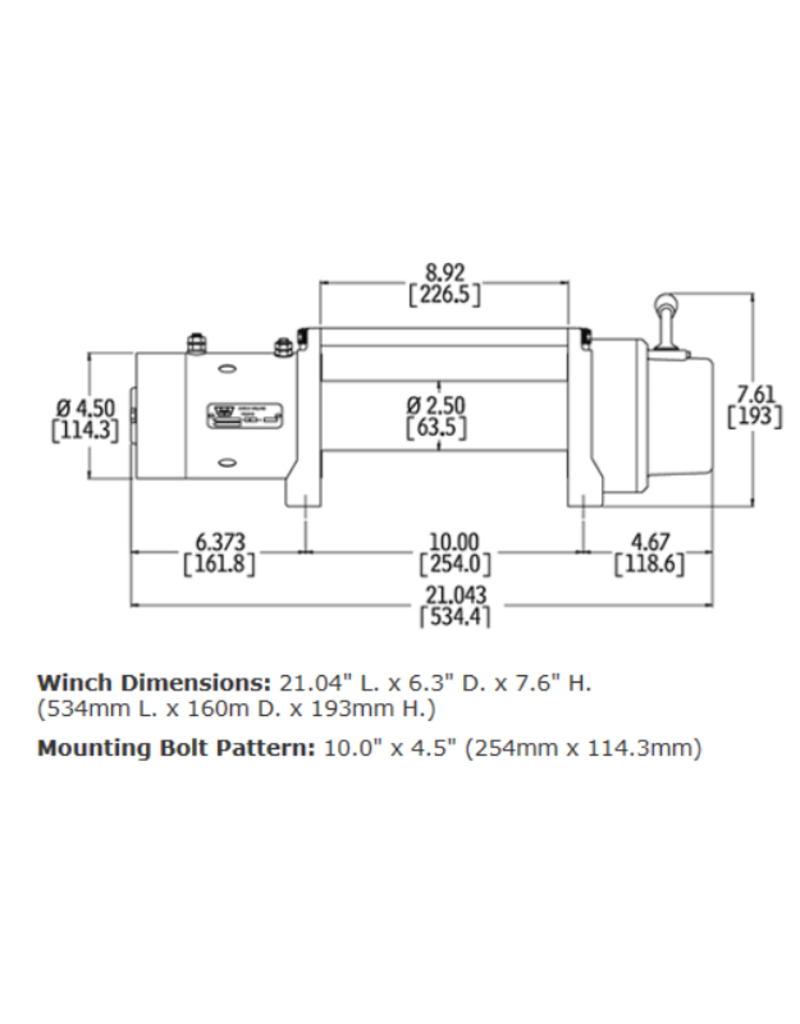 TREUIL WARN M8000-S 3,6 T 12V avec corde synthetique et télécommande