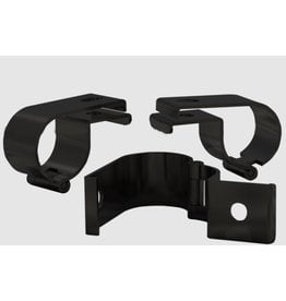 Black stainless steel lamp holder clamp for front bar (bull bar) with 60mm diameter