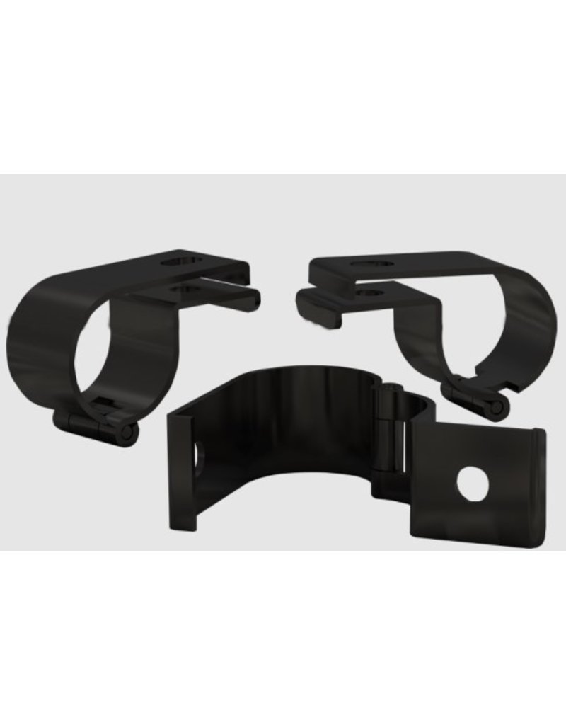 Black stainless steel lamp holder clamp for front bar (bull bar) with 60mm diameter