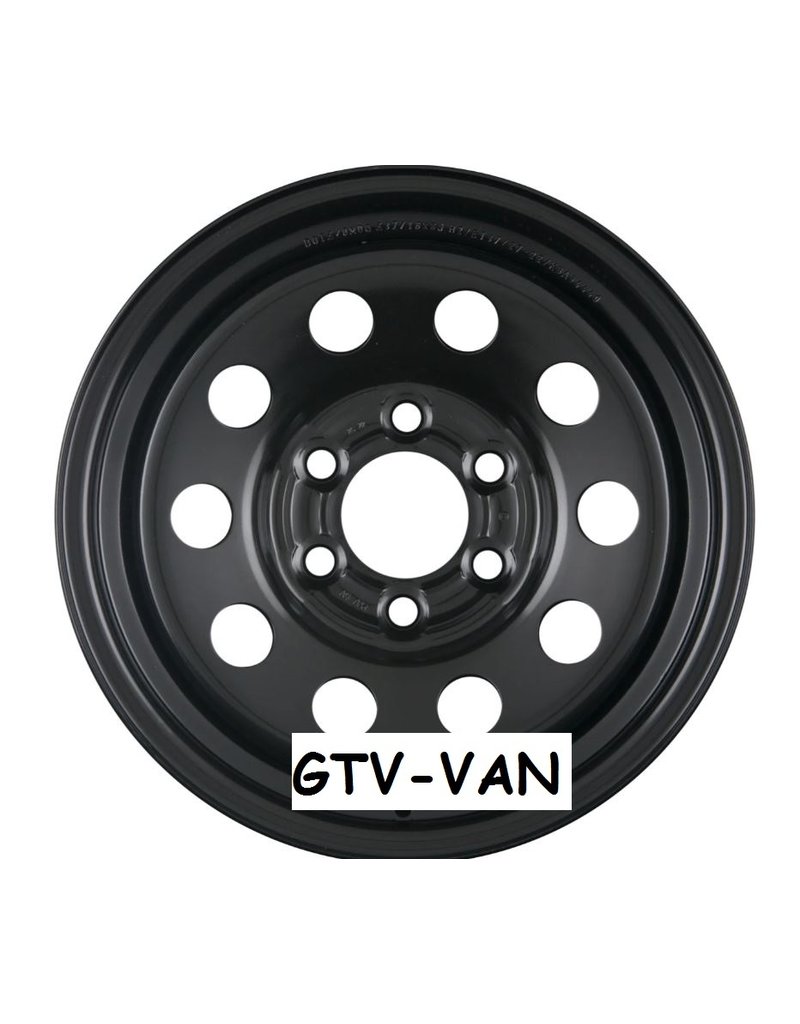 DOTZ DOTZ MODULAR BLACK - Offroad steel rim 8x16 6x130 ET37 CTR84.1 including hub cap for MB Sprinter 906/907