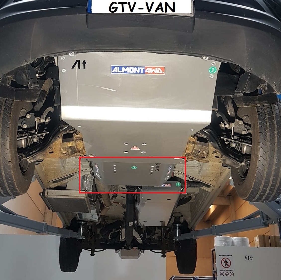 Mercedes Sprinter 906 4x4 Ski de protection transmission et boite de transfert alu 6mm