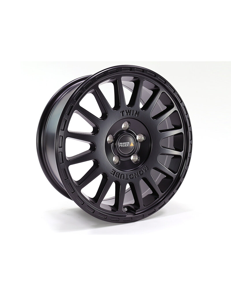 18x8 TWIN-MONOTUBE-PROJECT-AT2 ALUMINUM RIM BLACK, 18x8 JH2 ET45 5x120 FOR VW T5, T6, T6.1 AND CRAFTER (UP TO 1250KG WHEEL LOAD)