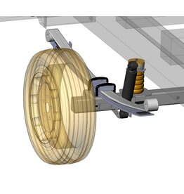 REAR SUSPENSION KIT WITH REINFORCED LEAF SPRINGS AND REINFORCED/EXTENDED SHOCK ABSORBERS / BODY LIFT KIT 3-5 CM FOR VW CRAFTER /MAN TGE 2017+.