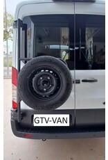 Adjustable Spare wheel carrier for FORD TRANSIT 2014+ with 180º hinges.