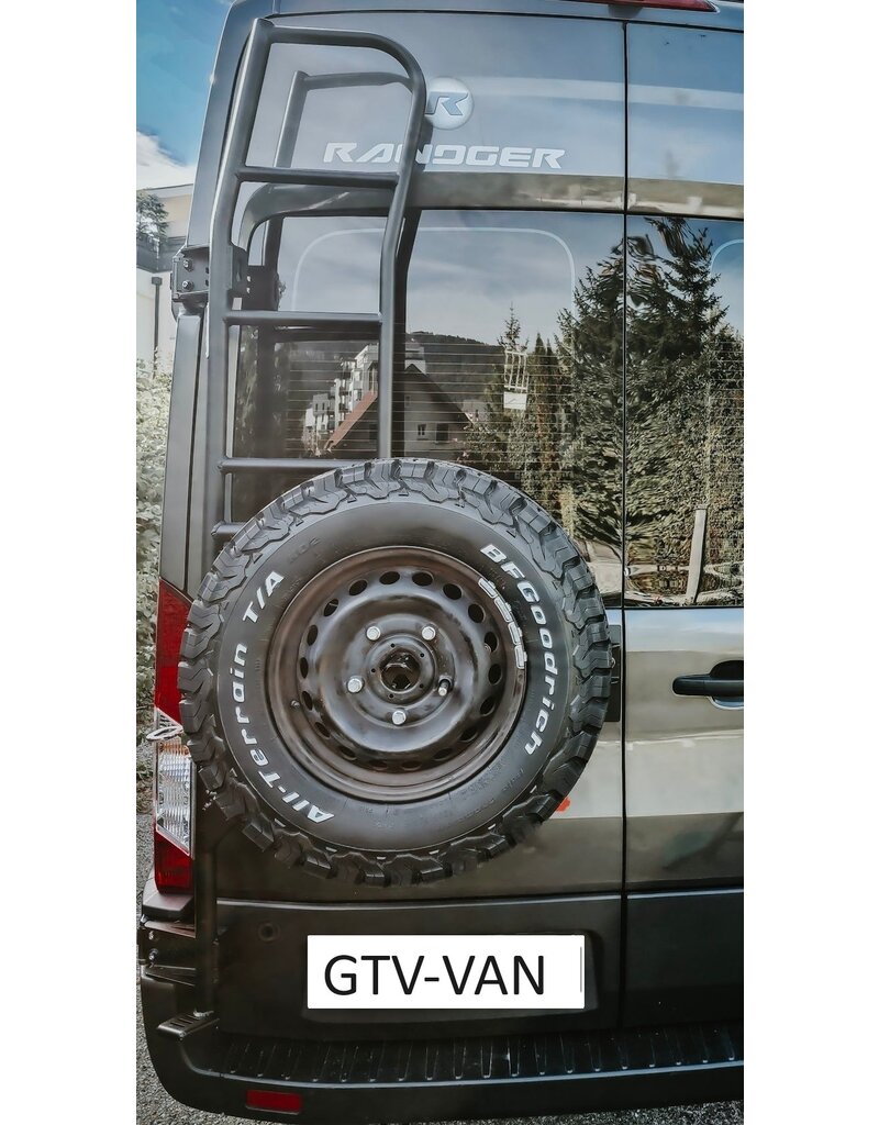 Porte-roue de secours réglable en hauteur avec échelle pour FORD TRANS -  GTV-VAN