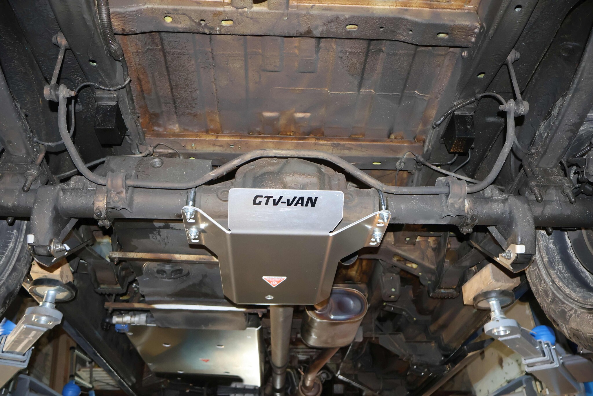 Blindage pont arrière (coupleur Haldex/différentiel) en Alu 6 mm pour VW Crafter / MAN TGE 4x4 à partir de 2017