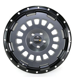 TWIN-MONOTUBE-PROJECT-AT20 aluminum rim, 9X20 INCH IN STONE INCL. BLACK PROTECTIVE RING FOR VW T5, T6, T6.1 5x120 ET42