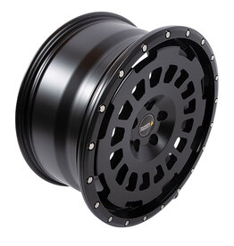 TWIN-MONOTUBE-PROJECT-AT20 aluminum rim, 9X20 INCH IN BLACK MAT INCL. BLACK PROTECTIVE RING FOR VW T5, T6, T6.1 5x120 ET42