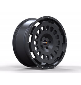 TWIN-MONOTUBE-PROJECT-AT20-ZERO aluminum rim, 9X20 INCH IN BLACK MAT WITHOUT PROTECTIVE RING FOR VW T5, T6, T6.1 5x120 ET42