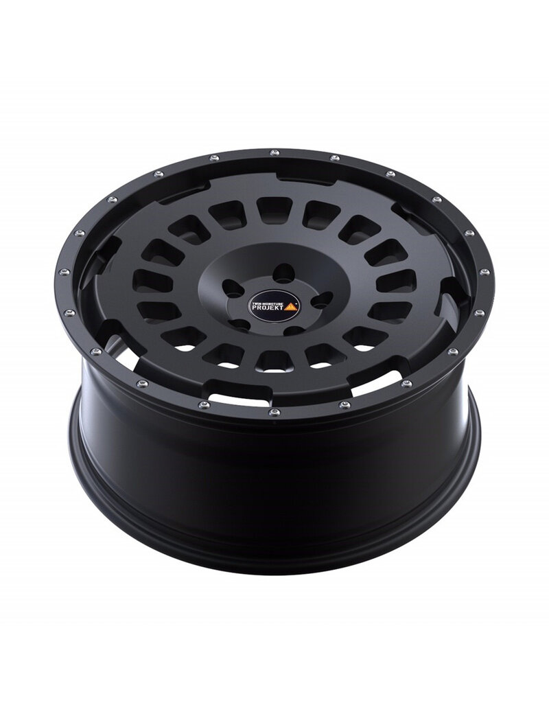 TWIN-MONOTUBE-PROJECT-AT20-ZERO aluminum rim, 9X20 INCH IN BLACK MAT WITHOUT PROTECTIVE RING FOR VW T5, T6, T6.1 5x120 ET42